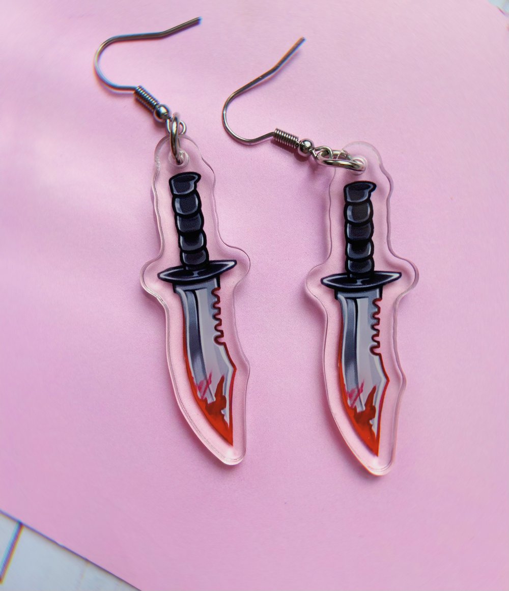 Knife Acrylic Earrings