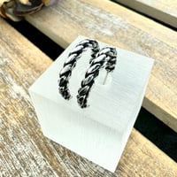 Image 2 of Twisted braided Hoop Earrings 