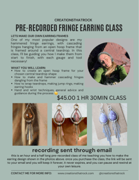 Image 1 of Pre-Recorded Hammered Fringe Earring Class
