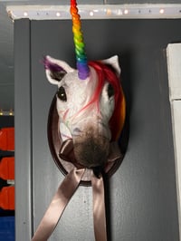 Image 2 of Rainbow Pride Unicorn Wall Mount • OOAK
