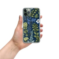 Image 4 of Art Nouveau Inspired Blue Boho Floral Clear Case for iPhone®