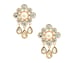 Image of Antique Gold Bling and Pearl Earrings 