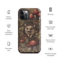 Image 12 of Boho Nature Cottagecore Inspired Hedgehogs Among Mushrooms Tough Case for iPhone®