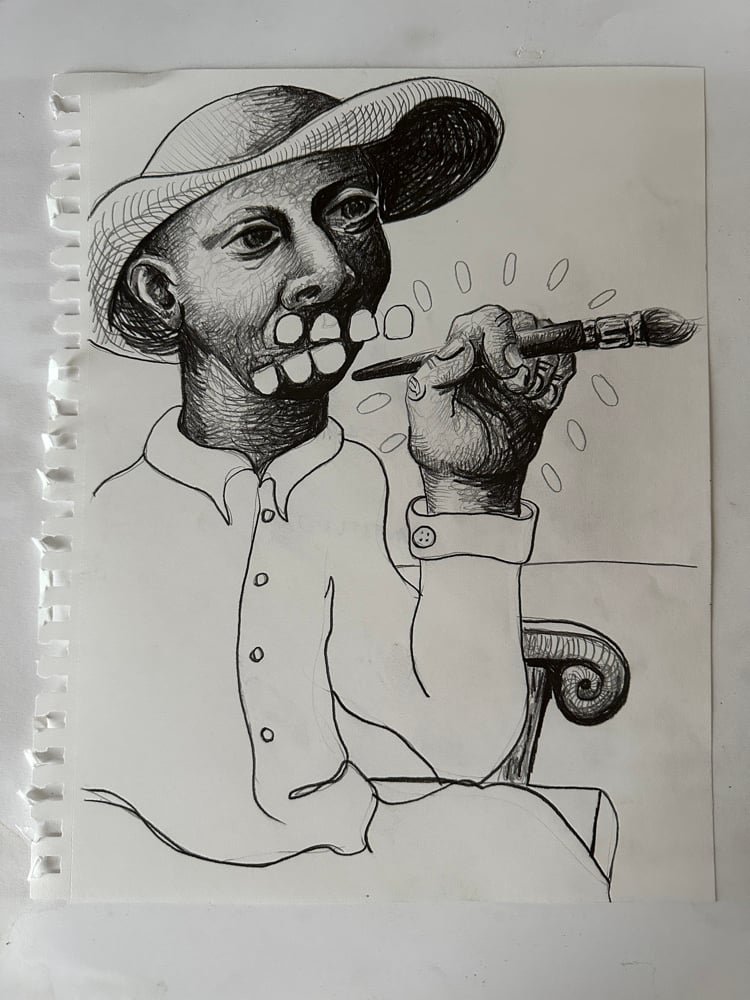 Image of “UNTITLED (ARTIST PAINTING)” drawing