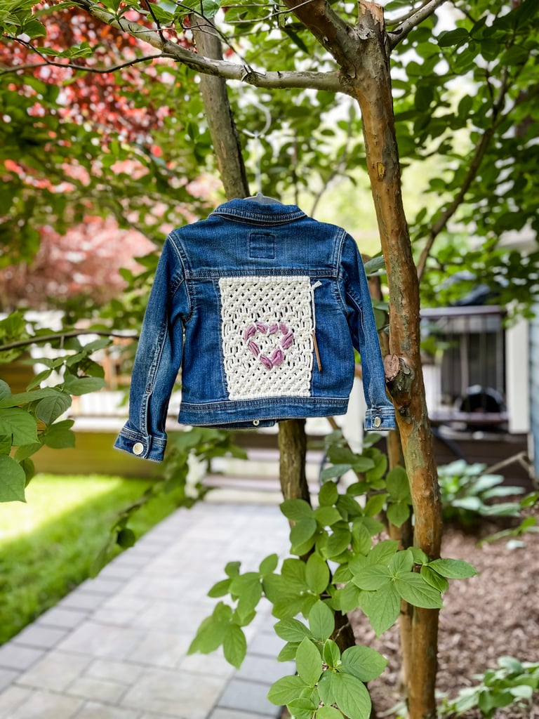 Floral Up-cycled Denim Jacket 