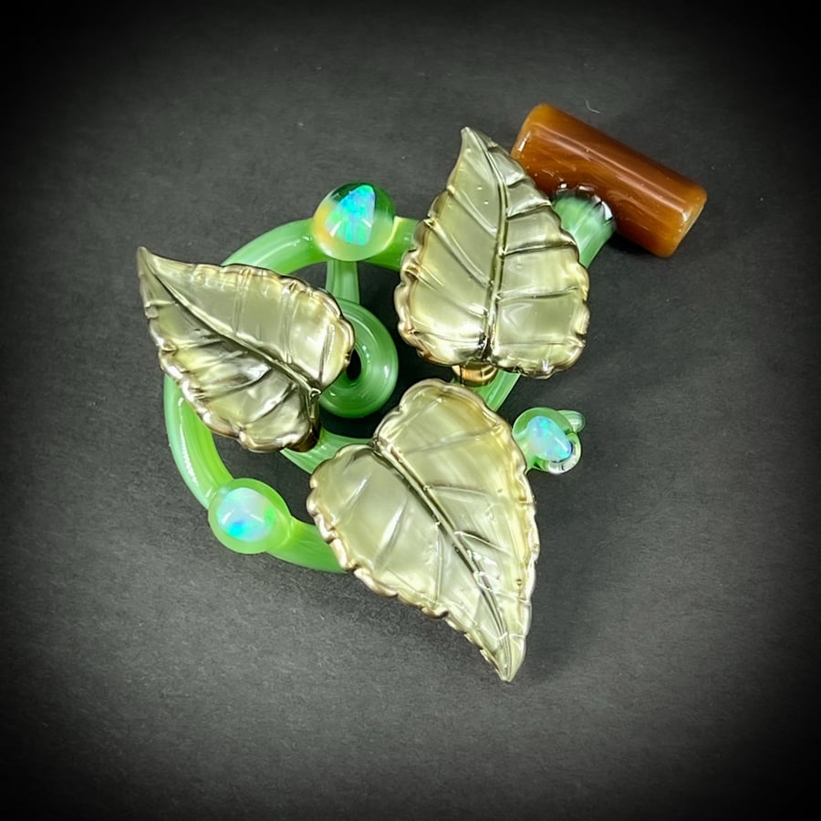 Image of Trifoliate Opal Leaf Pendant 