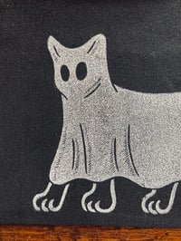 Image 3 of 'Ghost Cat' blockprinted zipper pouches