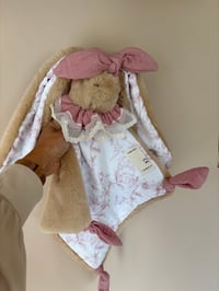 Image 1 of DOUDOU ENVELOPPANT TOILE DE JOUY ROSE