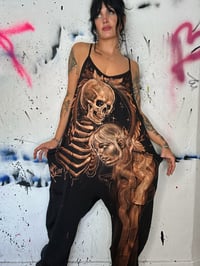 Image 6 of “ETERNAL LOVE” CUSTOM BLEACH PAINTED OVERSIZED ROMPER LARGE