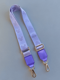 Image 1 of Mouse Embroidered Adjustable Interchangeable Strap | Lavender