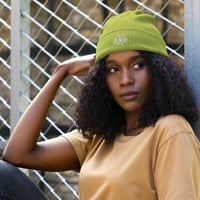 Image 1 of MMUN logo - Organic ribbed beanie