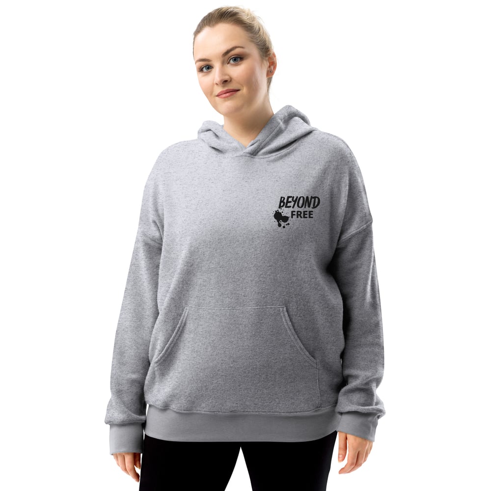Image of Unisex sueded fleece hoodie