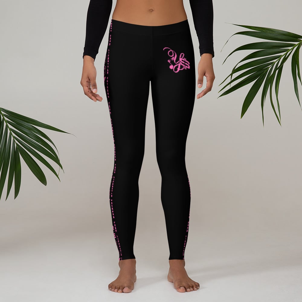 Image of YStress Women's Exclusive Pink and Black Leggings