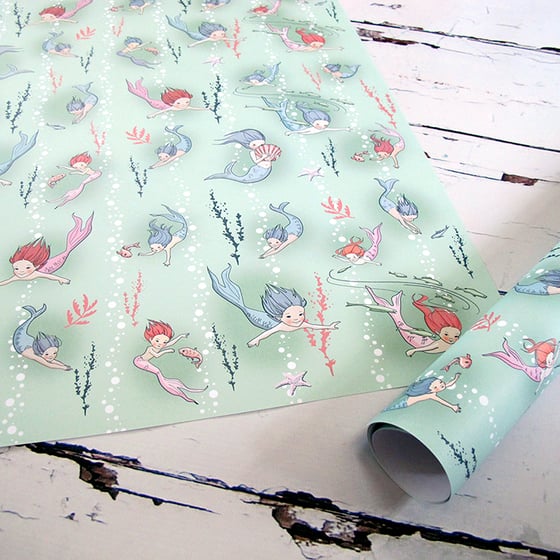 Image of 5 Sheets Of seababies Wrapping Paper