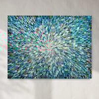 Image 16 of 'Azure stellae 10' - 124x95cm, FRAMED in Natural Oak