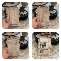 Image 9 of Junk Journal lace samples booklet in a vintage french lace pouch