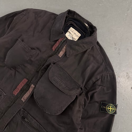 Image of AW 1994 Stone Island Raso Gommato 3D pocket jacket, size XXL