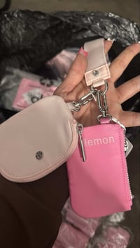 pink key pouch