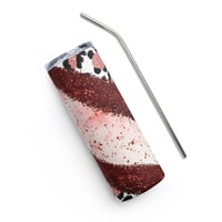Image 4 of Leopard Glitter tumbler