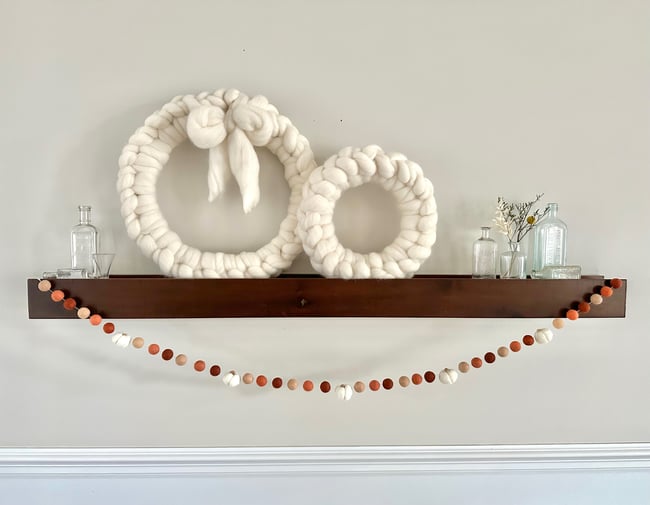 Pumpkin Pie Felt Ball Garland