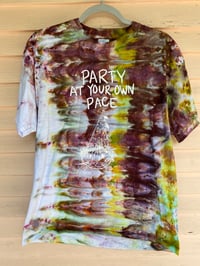 Image 1 of LARGE Party At Your Own Pace Tie Dye Shirt C12