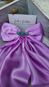 Image 7 of Western Hair Bow Clip 