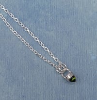 Image 5 of Handmade Sterling Silver Moldavite Bullet Point Pendant