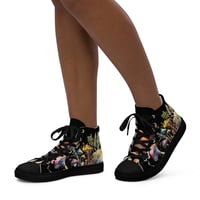 Image 4 of Beautiful Watercolor Mushroom/Mycology Women’s High Top Canvas Shoes