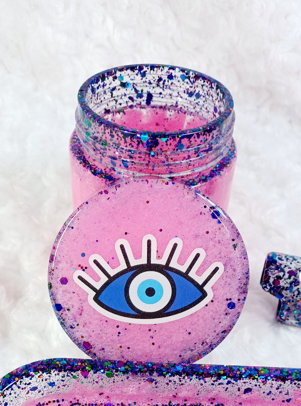 Image of Evil eye rolling tray set 