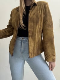 Image 4 of Vintage brown suede jacket // M 