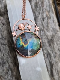 Image 3 of Electroformed THIS IS WHAT SPACE SMELLS LIKE labradorite necklace 03