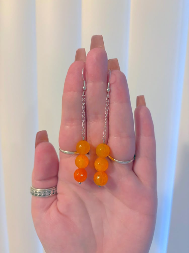 Image of dainty dangle earrings