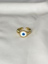 White Diamond One Evil Eye Ring