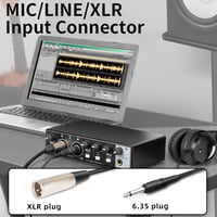 Image 3 of MD22 Professional Audio Interface – USB Sound Card with 48V Phantom Power & FX for Studio, YouTube
