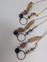 Image 5 of Handspun Statement Necklace Blues, Yellows, Neutrals (3 available - small variation)