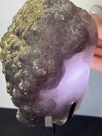 Image 9 of Purple Botryoidal Fluorite With Cubic Pyrite Display Specimen | Hunan China #2662