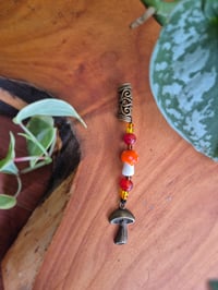 Image 3 of Bronze Mushroom Dangle with Carnelian