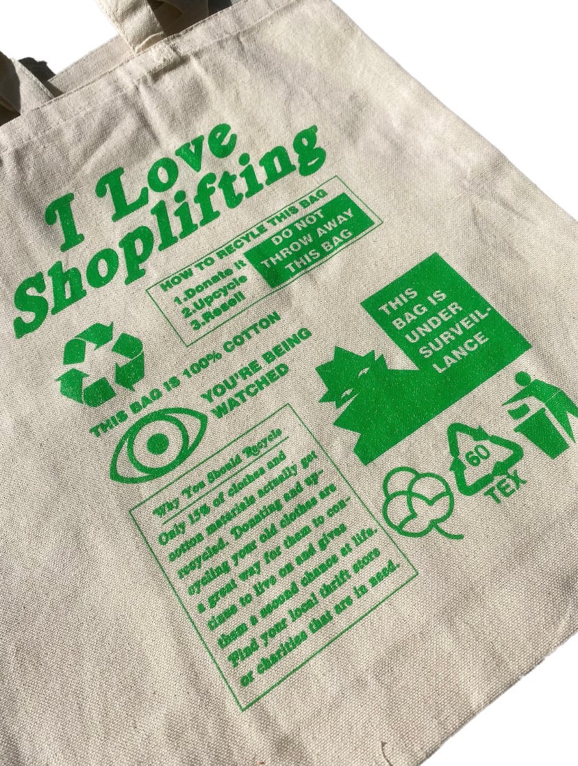 I Love Shoplifting Tote Bag 