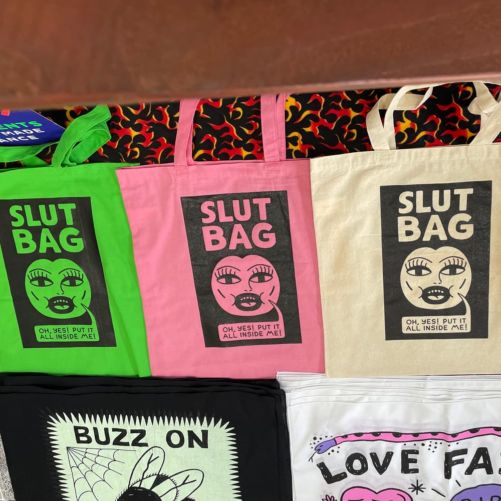 "SLUT BAG" GREEN TOTE