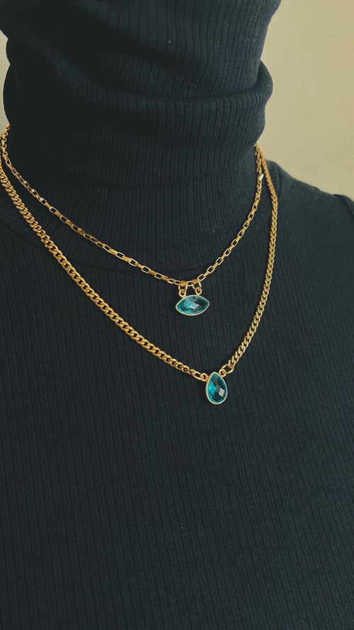 Image of BLUEY • Blue Topaz Necklace Set