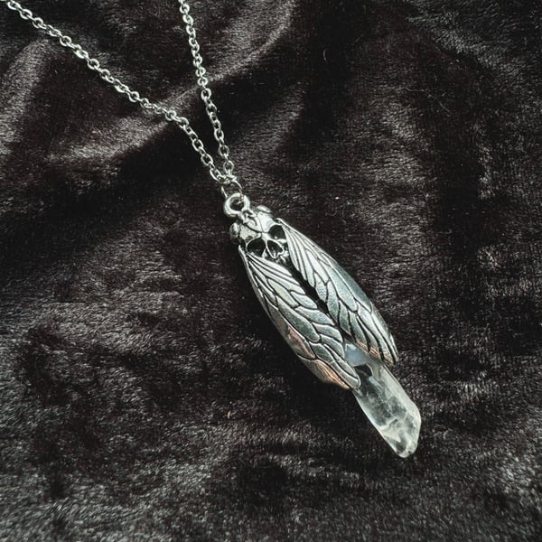 Image of Moonlit Moth Necklace