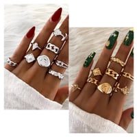 Image 3 of Vintage 8 piece Ring Set 