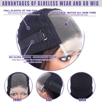 Image 6 of Kinky Straight Glueless Wig 180 