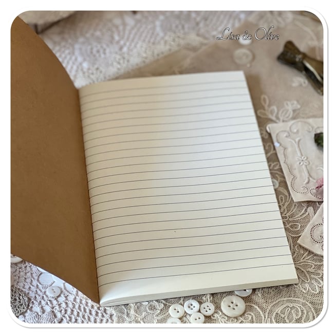 handmade note book covered with vintage style french ephemera ...