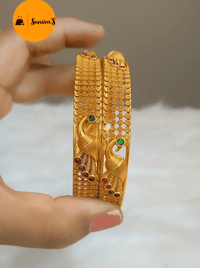Image 2 of Peacock Temple Bangles Set  Copy