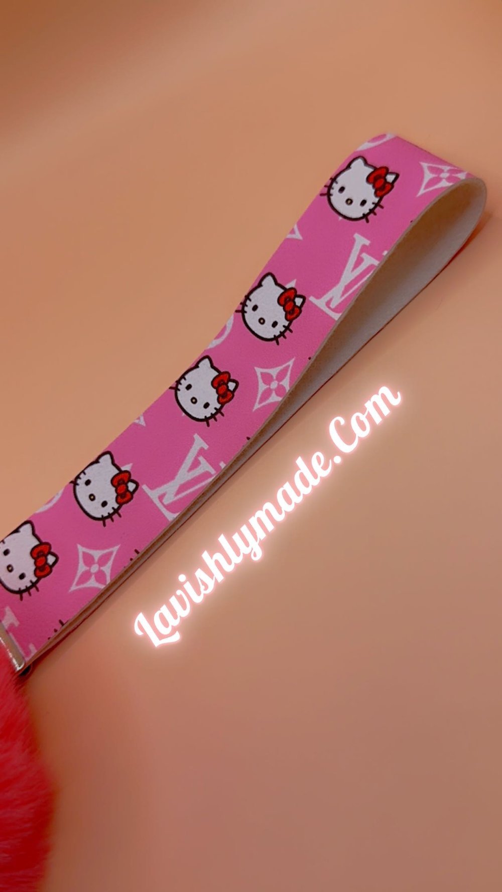 Image of Pink Hello Kitty LV Keychain 💗