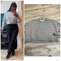 Gray oversized crop sweatshirt xl or xxl