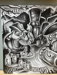 Image 3 of JB Rader and Popcorn Sutton unofficial GPK puzzle sketch card prints