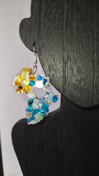 Image 1 of Africa Hearts Shell Stones  Earrings By Lady L Artistry 