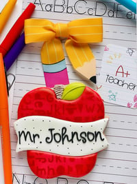 Personalized Banner Apple Cookie